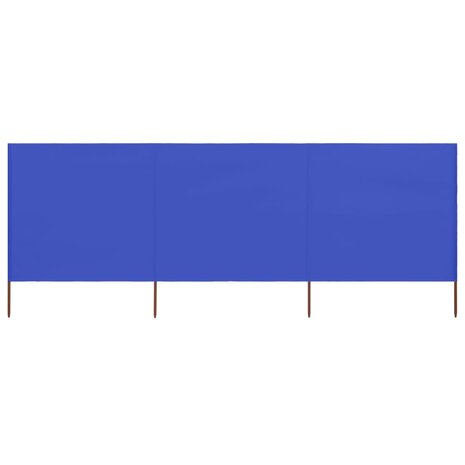 Windscherm 3-panelen 400x120 cm stof azuurblauw 1