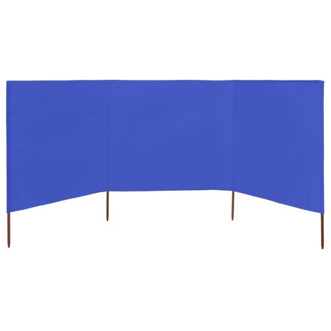 Windscherm 3-panelen 400x120 cm stof azuurblauw 3