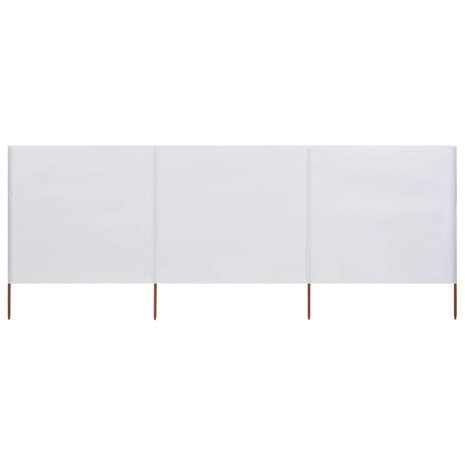 Windscherm 3-panelen 400x160 cm stof zandwit 1
