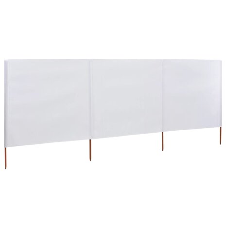 Windscherm 3-panelen 400x160 cm stof zandwit 2