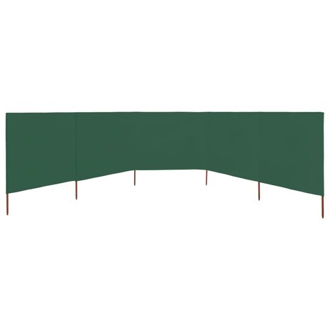 Windscherm 5-panelen 600x80 cm stof groen 3