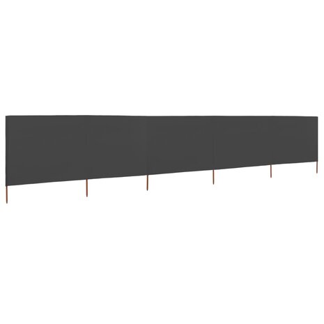 Windscherm 5-panelen 600x80 cm stof antraciet 2