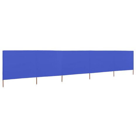 Windscherm 5-panelen 600x80 cm stof azuurblauw 2