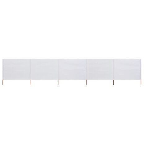 Windscherm 5-panelen 600x120 cm stof zandwit 1