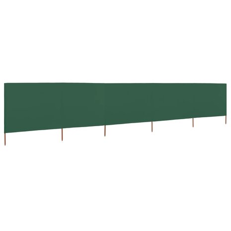 Windscherm 5-panelen 600x120 cm stof groen 2