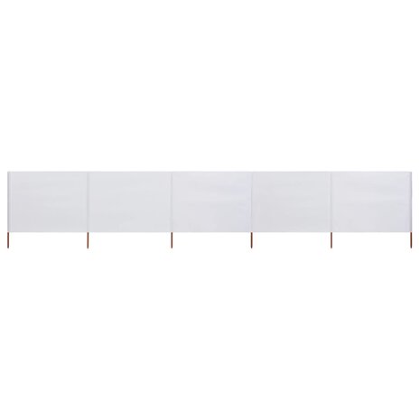 Windscherm 5-panelen 600x160 cm stof zandwit 1