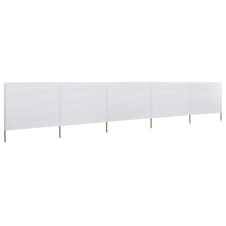Windscherm 5-panelen 600x160 cm stof zandwit 2