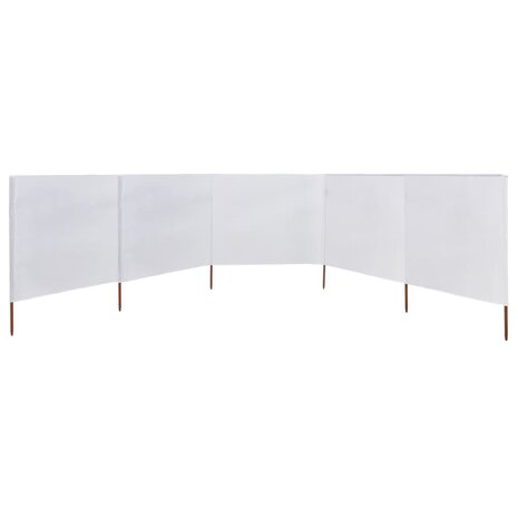 Windscherm 5-panelen 600x160 cm stof zandwit 3