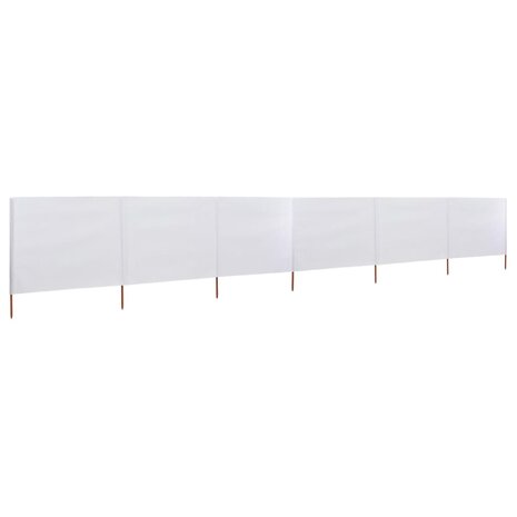 Windscherm 6-panelen 800x120 cm stof zandwit 2