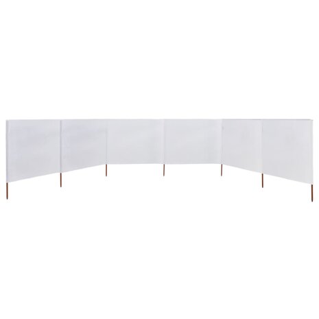 Windscherm 6-panelen 800x120 cm stof zandwit 3