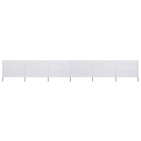 Windscherm 6-panelen 800x160 cm stof zandwit 1