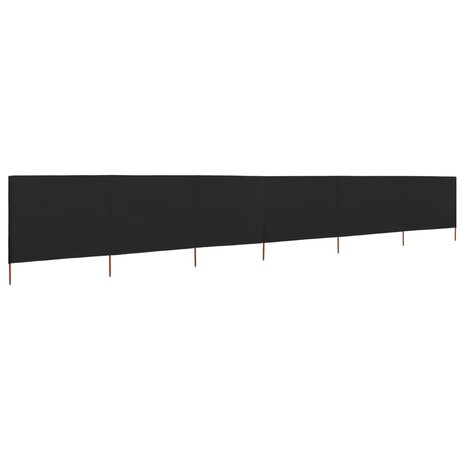 Windscherm 6-panelen 800x160 cm stof zwart 2