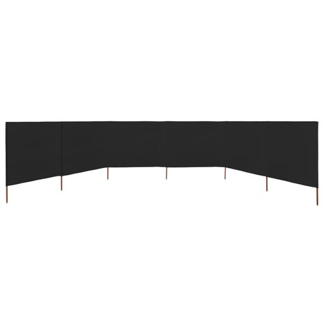 Windscherm 6-panelen 800x160 cm stof zwart 3