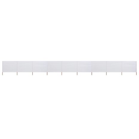 Windscherm 9-panelen 1200x120 cm stof zandwit 1