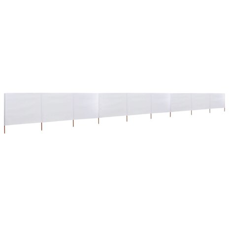 Windscherm 9-panelen 1200x120 cm stof zandwit 2