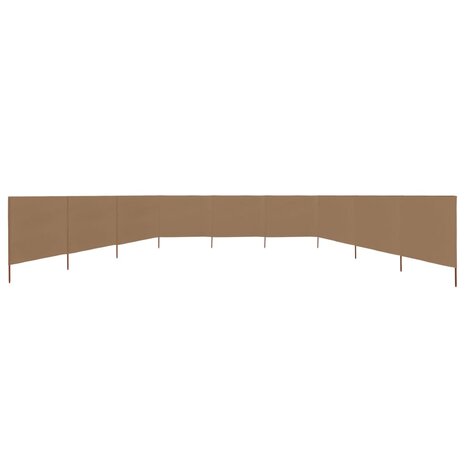 Windscherm 9-panelen 1200x120 cm stof taupe 3