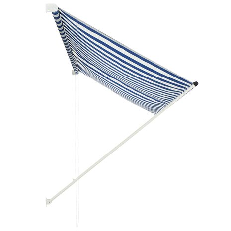Luifel uittrekbaar 250x150 cm blauw en wit 3