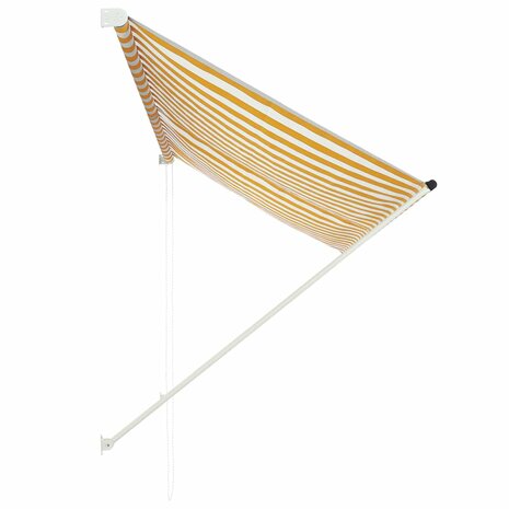 Luifel uittrekbaar 250x150 cm geel en wit 3