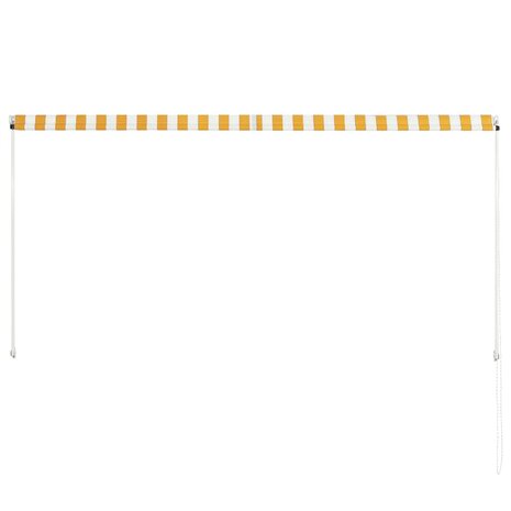 Luifel uittrekbaar 250x150 cm geel en wit 5