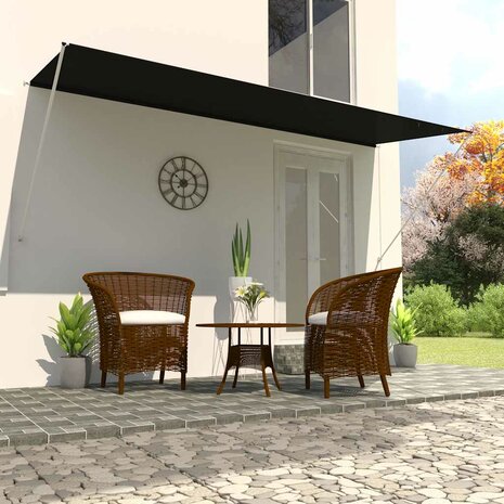 Luifel uittrekbaar 400x150 cm antraciet 1