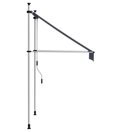 Luifel handmatig uittrekbaar 100 cm blauw en witte strepen 3