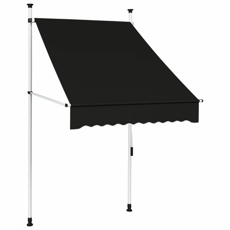 Luifel handmatig uittrekbaar 100 cm antraciet 1
