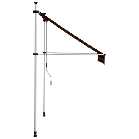 Luifel handmatig uittrekbaar 150 cm oranje en bruin 3