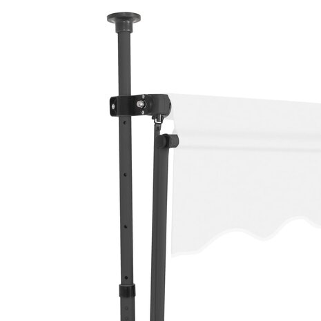 Luifel handmatig uitschuifbaar met LED 150 cm crèmekleurig 4