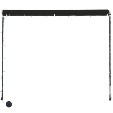 Luifel uittrekbaar met LED 250x150 cm antraciet 5