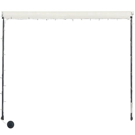 Luifel uittrekbaar met LED 300x150 cm crème 5