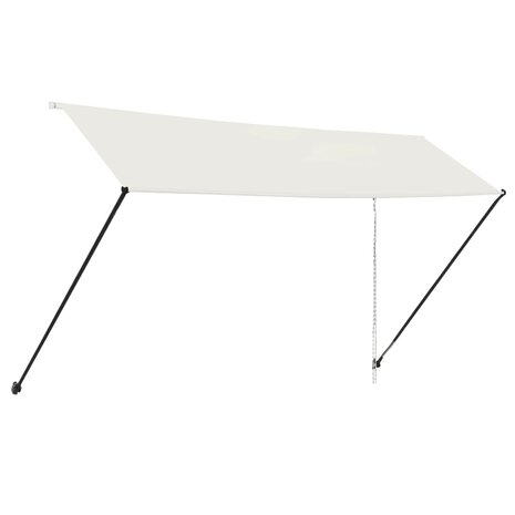 Luifel uittrekbaar met LED 400x150 cm crème 3