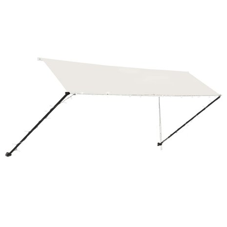 Luifel uittrekbaar met LED 400x150 cm crème 4