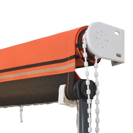 Luifel uittrekbaar met LED 250x150 cm oranje en bruin 7