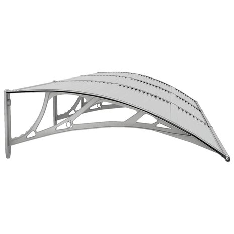 Deurluifel 300x75 cm polycarbonaat grijs 5