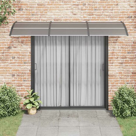 Deurluifel 300x75 cm polycarbonaat zwart 3