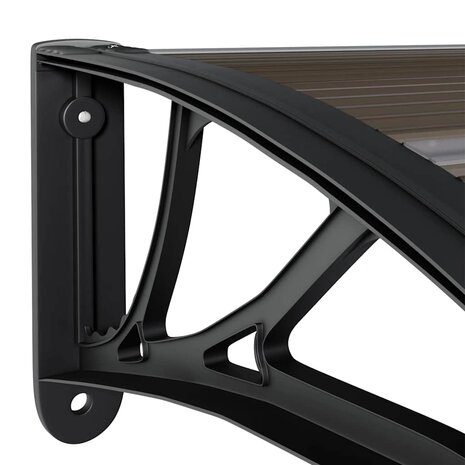Deurluifel 300x75 cm polycarbonaat zwart 6