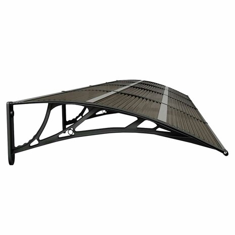 Deurluifel 350x75 cm polycarbonaat zwart 4