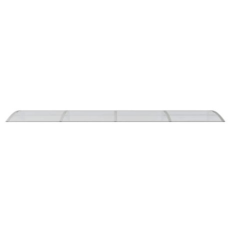 Deurluifel 400x75 cm polycarbonaat grijs en transparant 4