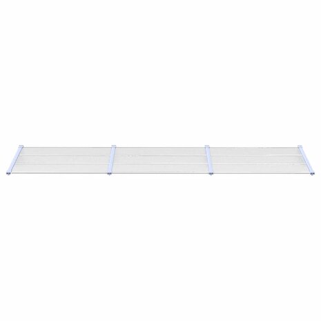 Deurluifel 358,5x90 cm polycarbonaat grijs en transparant 3