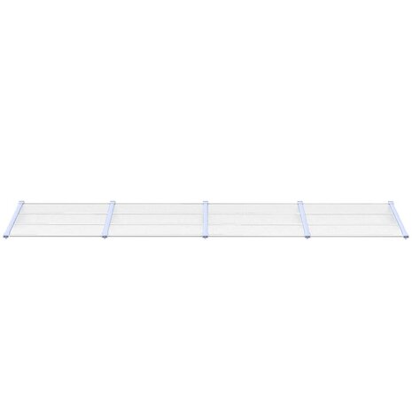 Deurluifel 396x90 cm polycarbonaat grijs en transparant 3