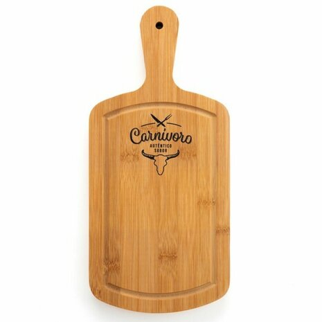Snijplank Quid Carnivoro Bruin Hout Staal 35 x 16 x 2 cm 1
