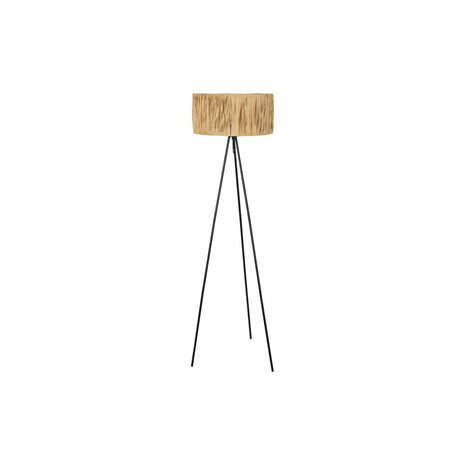 Vloerlamp DKD Home Decor Bruin Zwart Metaal Raffia 50 W 220 V 56 x 46 x 140 cm 1