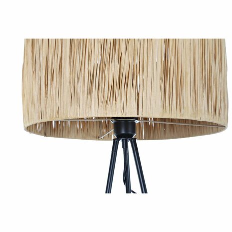 Vloerlamp DKD Home Decor Bruin Zwart Metaal Raffia 50 W 220 V 56 x 46 x 140 cm 3