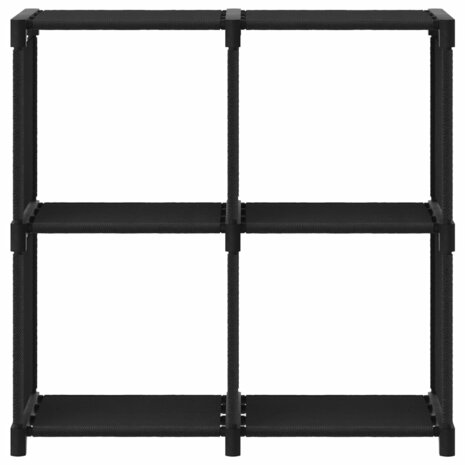 Kast met 4 vakken 69x30x72,5 cm stof zwart 2