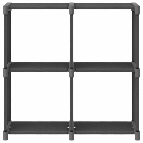 Kast met 4 vakken 69x30x72,5 cm stof grijs 2