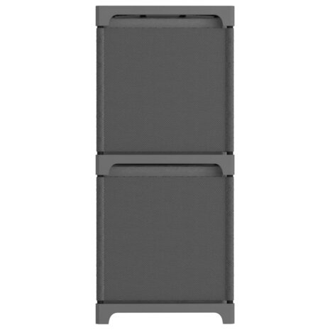 Kast met 5 vakken met boxen 103x30x72,5 cm stof grijs 3