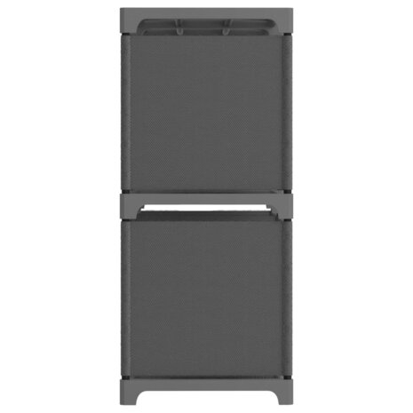 Kast met 6 vakken 103x30x72,5 cm stof grijs 3