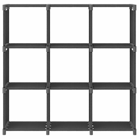 Kast met 9 vakken 103x30x107,5 cm stof grijs 2