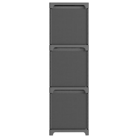 Kast met 9 vakken met boxen 103x30x107,5 cm stof grijs 3