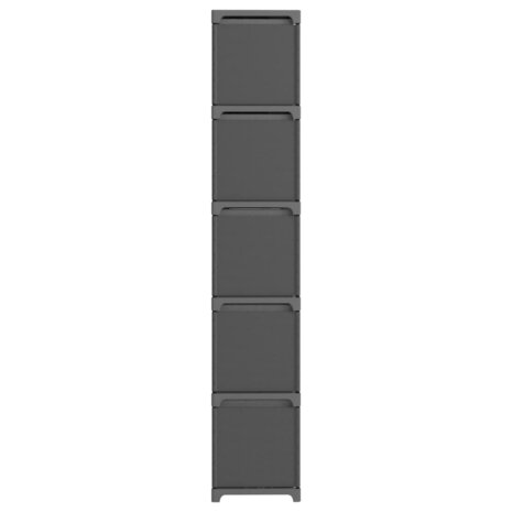Kast met 15 vakken met boxen 103x30x175,5 cm stof grijs 3